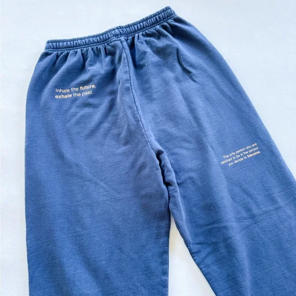 Mayfair Blue & Gold Hello Goodbye Women's Sweater Set with Gold Accents - Picture 5 of 10